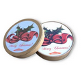 Custom Label on Gift Box Set with 4 Custom Printed Round Coasters